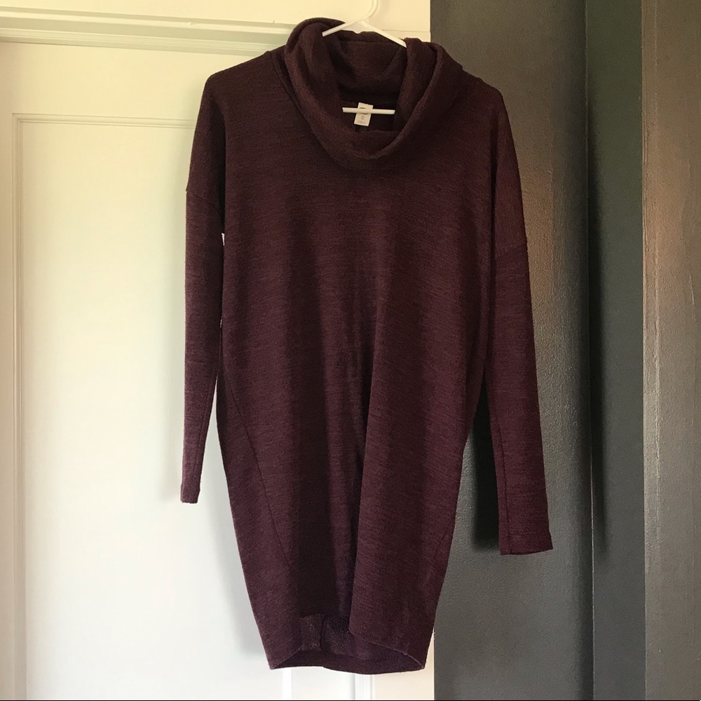 Turtleneck Sweater Knee Length Dress